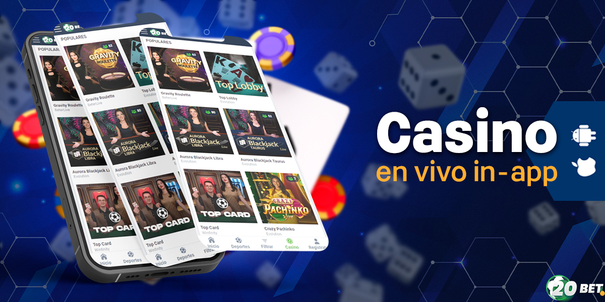 Casino en vivo integrado en la aplicación