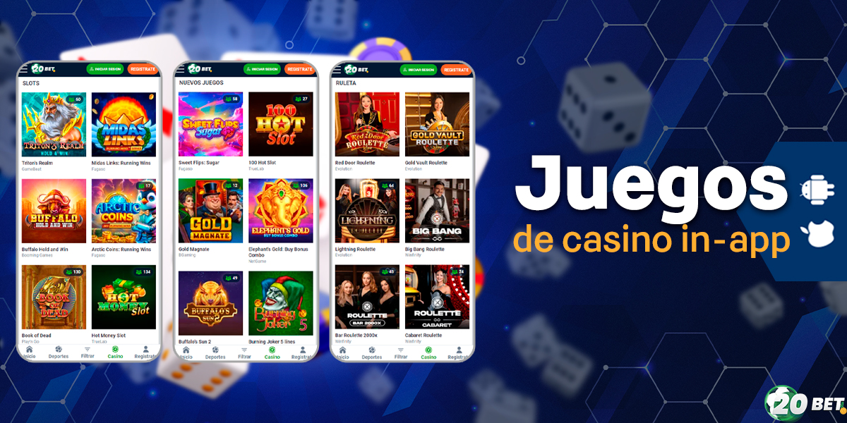 Juegos de casino integrados en la aplicación