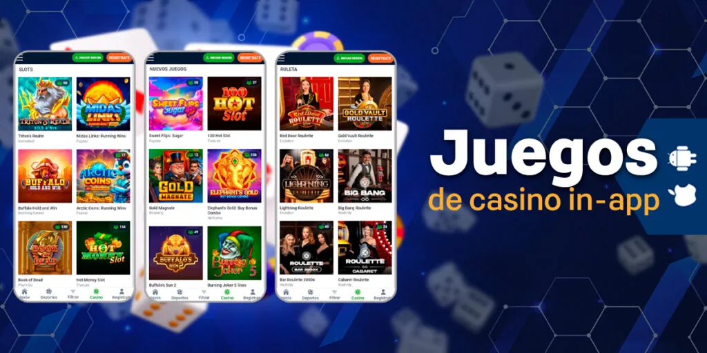 Juegos de casino integrados en la aplicación