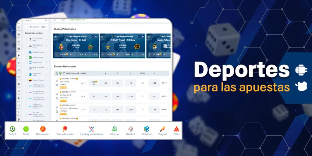 Tipos de deportes para apostar en el sitio oficial